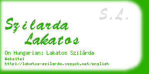 szilarda lakatos business card
